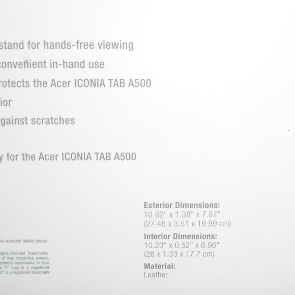 GENTLY USED LEATHER CASE/STAND for Acer ICONIA TAB A500. Please Read All. - Picture 2 of 6